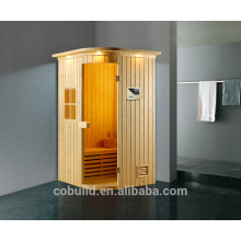 Sala de sauna K-718 hecha en Foshan Habitación para 2 personas pequeña, sala de sauna portátil de vapor